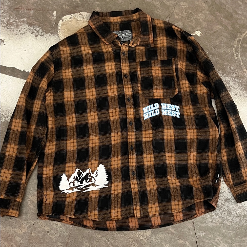 Brooklyn Cloth Tan and Black Checkered Shirt